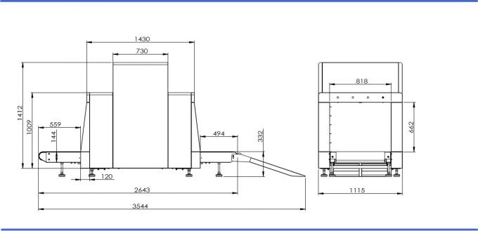Energiesparende Bild-Scannen-Sicherheits-Ausrüstung 304/316 Edelstahl-Rahmen 0