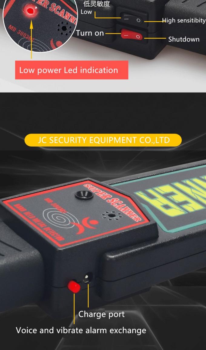SICHERHEITS-Metalldetektor der hohen Empfindlichkeits-$5 Handgemacht ABS im Gummiabendessen-Scanner 1